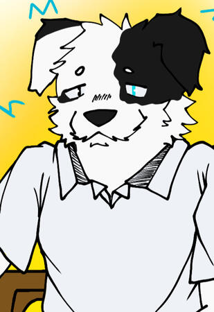 Ah... he's looking at me, I think....
